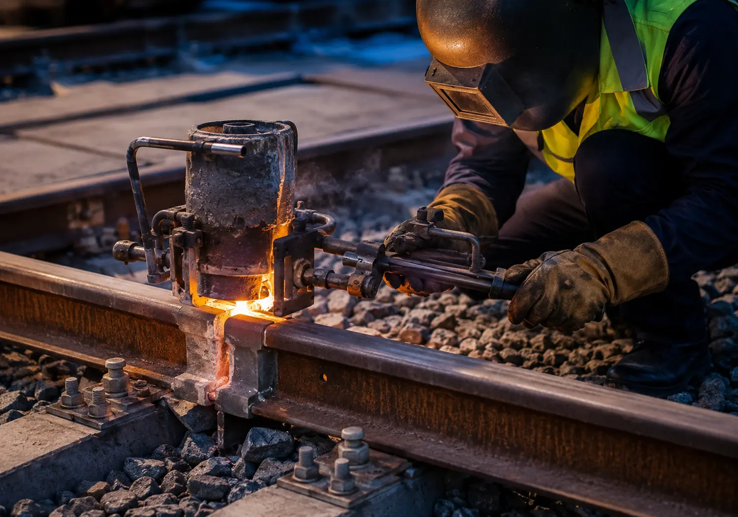 Aluminothermic and electric welding for railway infrastructure