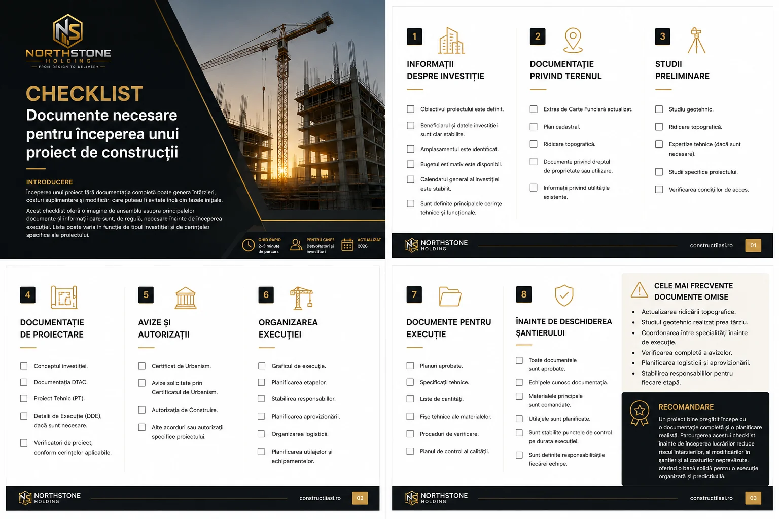 Documente necesare pentru începerea unui proiect de construcții